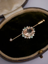 Topaz Halo Convertible Brooch