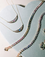 Pink Sapphire Arc Pendant