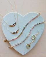 Pink Sapphire Arc Pendant