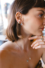 Heart Quartz Cocktail Studs