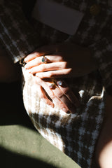 Mixed Cut Rainbow Signet Ring