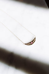 Pink Sapphire Arc Pendant
