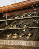 East West Diamond Signet Ring