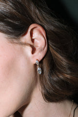 Marquise Hidden Halo Studs