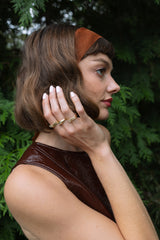 East West Diamond Signet Ring