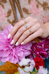 Sapphire Hopscotch Ring