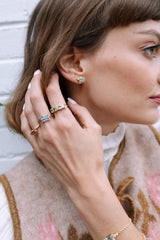Baroque Emerald Studs