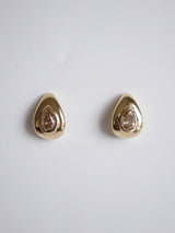 Champagne Diamond Roman Hoops