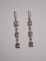 Lavender Sapphire Waterfall Earrings