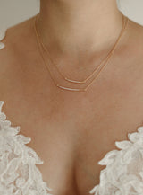 White Diamond Wisp Necklace