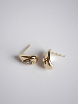 Champagne Diamond Roman Hoops