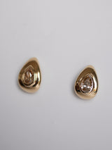 Champagne Diamond Roman Hoops