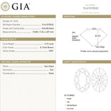 3.72ct 15.88x7.45x4.87mm GIA VVS1 K Modern Antique Moval Brilliant 22625-01