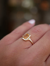 November Citrine Signet Ring