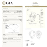 1.62ct 9.31x6.29x3.89mm GIA I2 Fancy White Pear Brilliant 19775-01