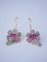 Tourmaline Rosette Earrings