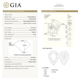 1.60ct 8.98x6.05x4.14mm GIA I1 Fancy White Pear Brilliant 21896-01