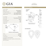 2.23ct 10.76x6.50x4.33mm GIA VVS2 Fancy Brownish Yellow Pear Brilliant π¨π¦ 27709-01