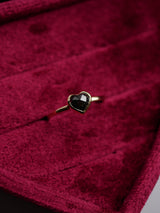 Black Diamond Heart Stack Ring