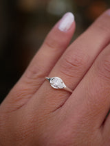 April Diamond Signet Ring