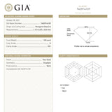 1.00ct 7.15x6.05x3.04mm GIA VS1 H Hexagon Step Cut 21965-01