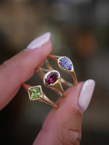 January Garnet Signet Ring