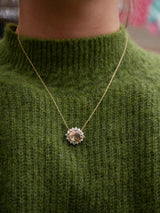 Topaz Halo Convertible Brooch