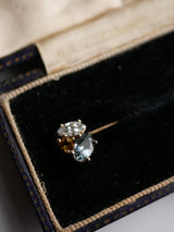 Citrine & Sapphire Stick Pin Brooch