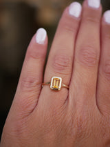 November Citrine Signet Ring