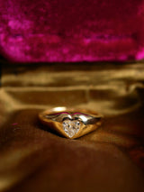 Grand Heart Diamond Signet