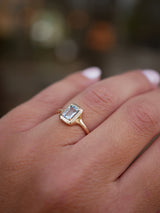 March Aquamarine Signet Ring