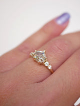 Step Cut Champagne Diamond Ring