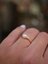 April Diamond Signet Ring