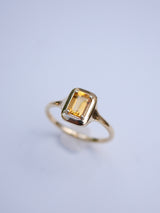 November Citrine Signet Ring