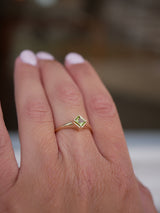 August Peridot Signet Ring