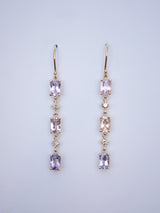 Lavender Sapphire Waterfall Earrings