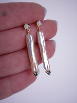 Pearl Pillar Earrings
