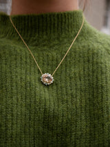 Topaz Halo Convertible Brooch