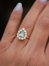 Teal Sapphire Diana Ring