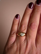 Grand Heart Diamond Signet