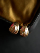 Champagne Diamond Roman Hoops