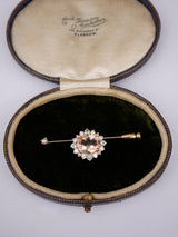 Topaz Halo Convertible Brooch