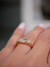 Geo Oval Diamond Signet