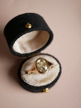 Elongated Antique Cushion Signet Ring