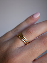 Wide Bead-Set Eternity Band