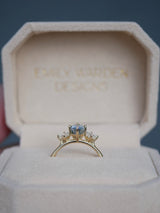 Blue Sapphire Compass Ring