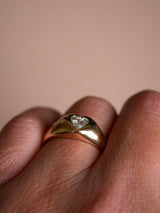 Grand Heart Diamond Signet