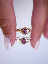 January Garnet Signet Ring