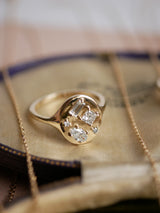 Mixed Cut Diamond Signet Ring