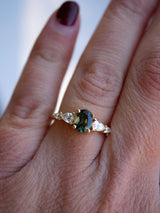 Green Sapphire Mermaid Ring